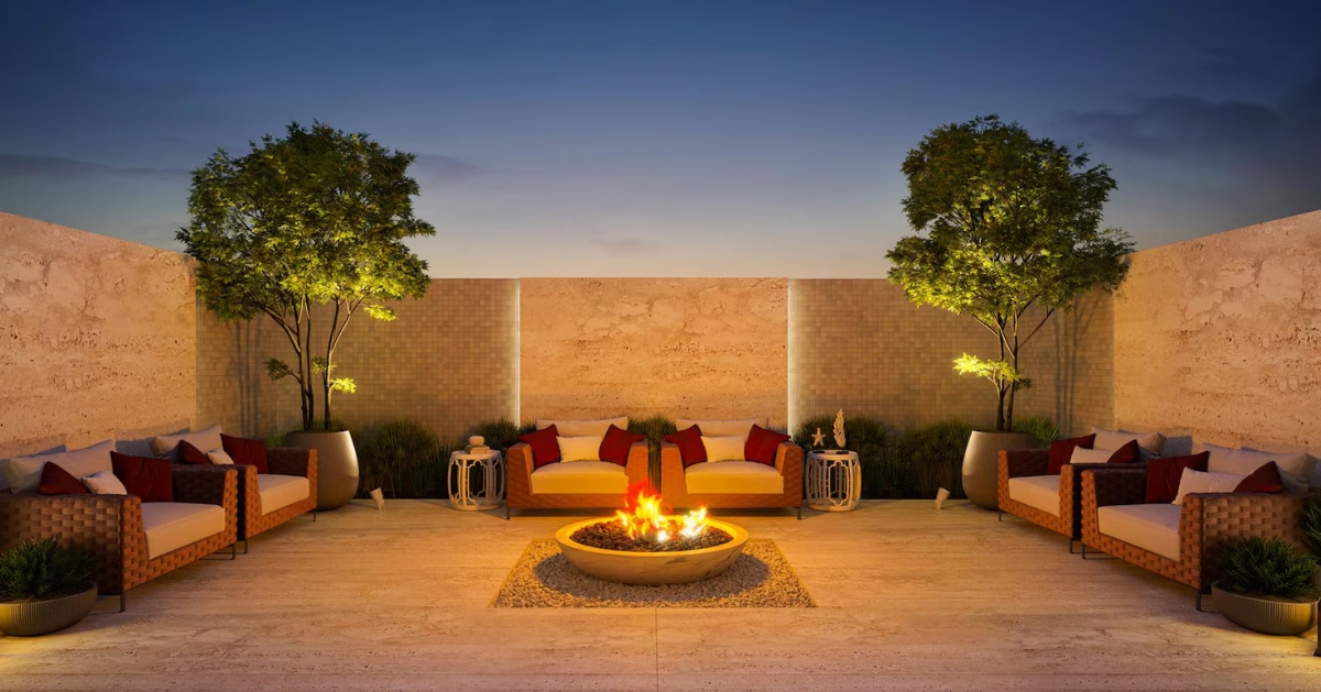 concrete fire pit