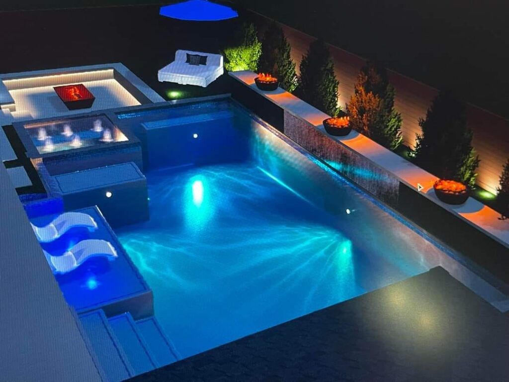 artificial grass around swimming pools