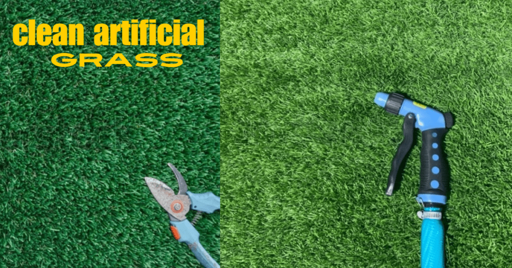 how to clean artificial grass