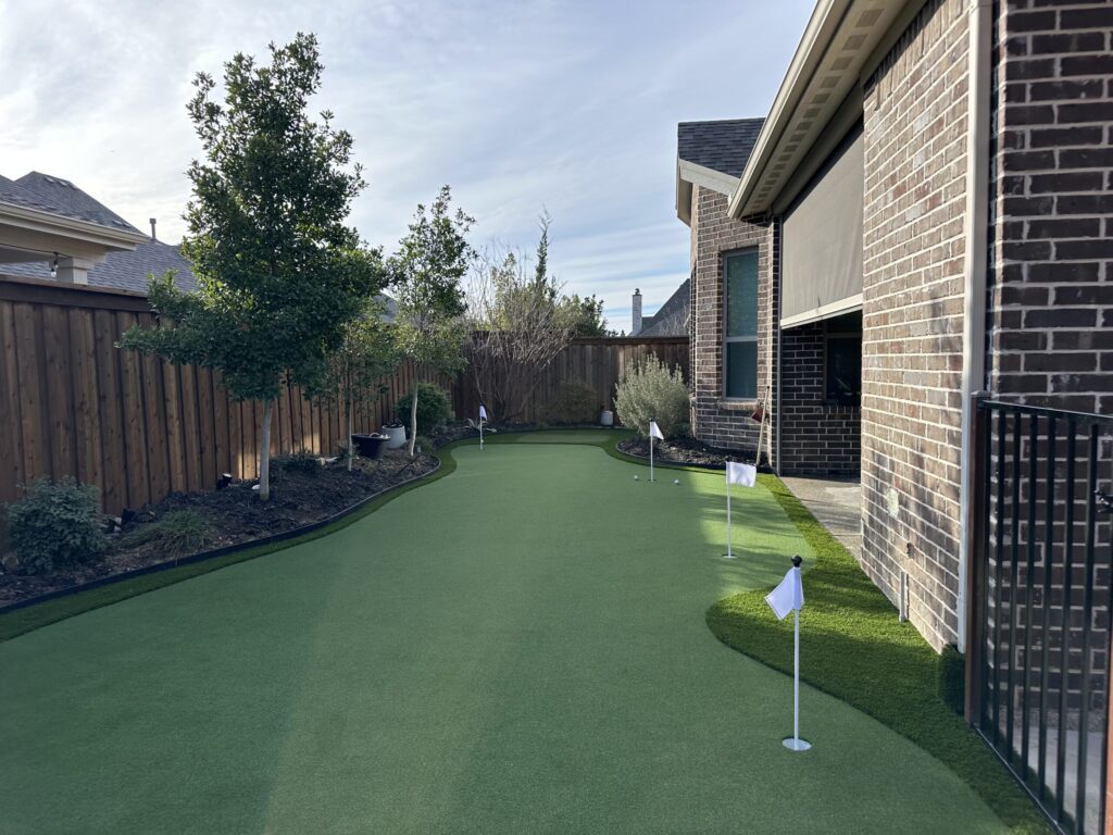 Artificial grass on pavers