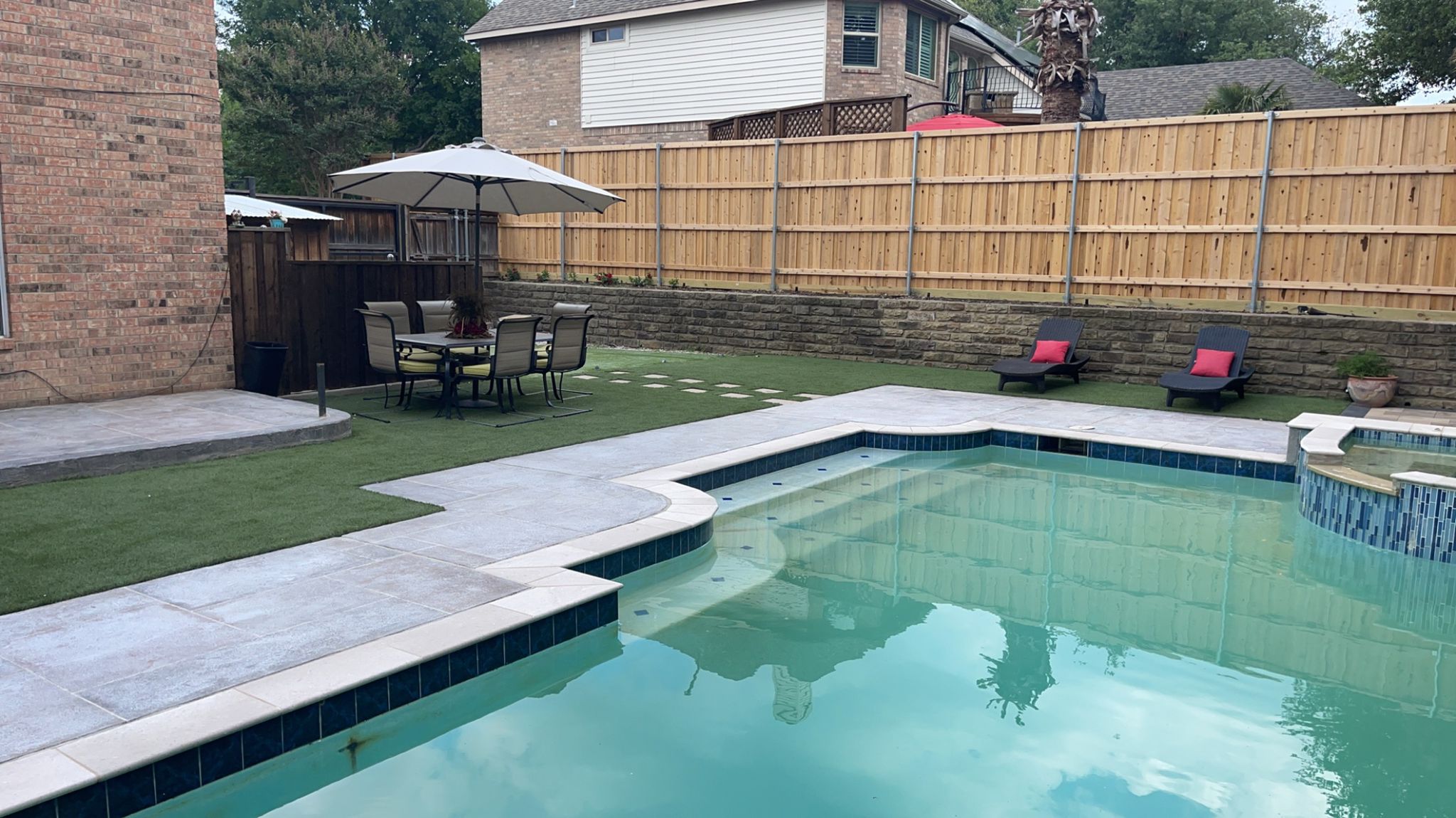Pool and outdoor kitchen